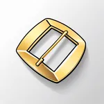 trapezoidal gold belt buckle image